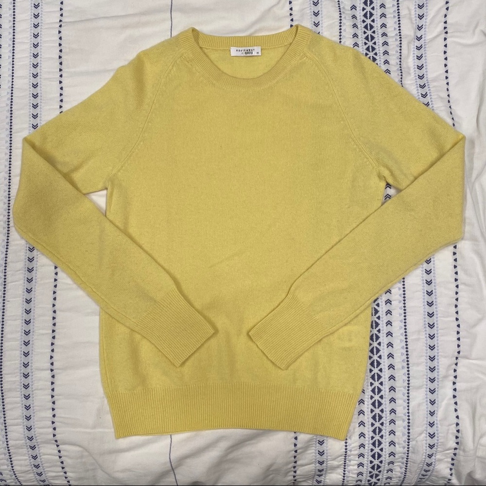 Equipment yellow cashmere sweater XS